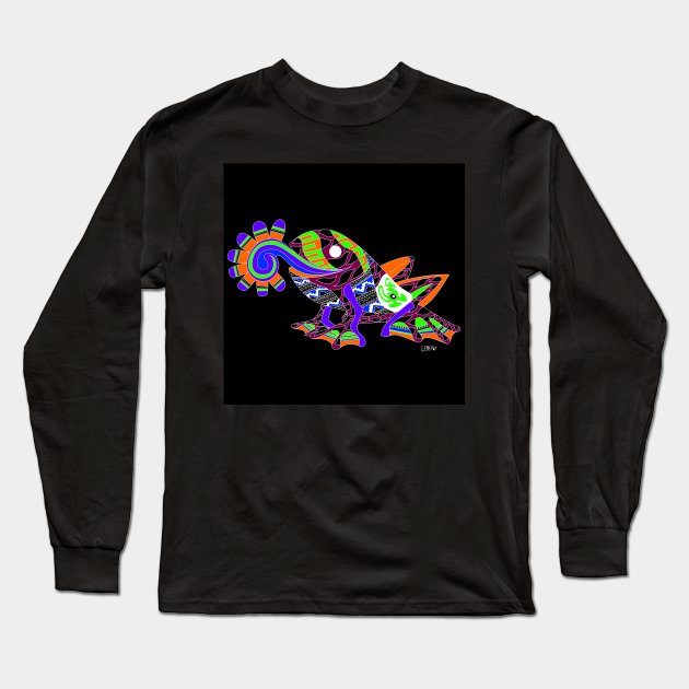 crazy frog ecopop art Long Sleeve T-Shirt by jorge_lebeau